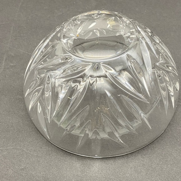 Vintage Cut Crystal Bowl Clear 5 3/4” W Smooth Edges Heavy 1 Lb 14 oz Fern Candy - Picture 4 of 11